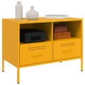 vidaXL TV skrinky 2 ks horčicovo-žlté 68x39x50,5 cm oceľ