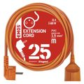 Predlžovací kábel 25 m / 1 zásuvka / oranžový / PVC / 230 V / 1,5 mm2