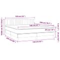 vidaXL Posteľný rám boxsping s matracom ružový 160x200 cm zamat