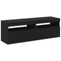 vidaXL TV skrinky s LED svetlami 2 ks čierne 60x35x40 cm