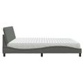 vidaXL Posteľ s matracom Hanko tmavosivá 200x200 cm látka