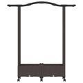 vidaXL Vyvýšený záhon s mriežkou a strechou Hnedá 124 x 40 x 129 cm PP