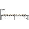 vidaXL Posteľný rám sivý 200x200 cm kovový