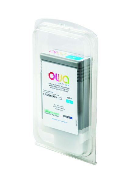 OWA Armor ink-jet kompatibilný s Canon iPF 500/600 cyan, 130ml, komp.s PFI102C