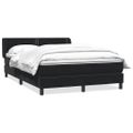 vidaXL Posteľný rám boxsping s matracom Čierna 160x220 cm zamat
