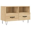 vidaXL TV skrinka dub sonoma 80x36x50 cm spracované drevo