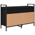 vidaXL Lavička na topánky čierna 85,5x32x57,5 cm kompozitné drevo