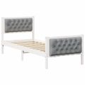 vidaXL Rám postele Svetlosivá 80 x 200 cm Masívne borovicové drevo
