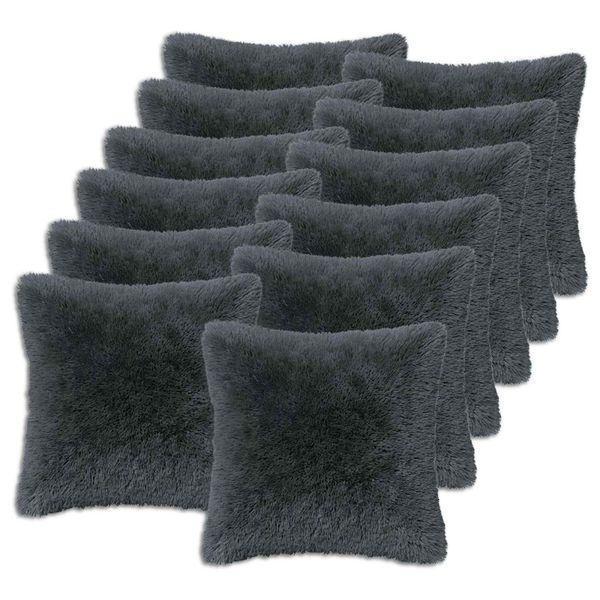 vidaXL Podložka s vankúšom HEERLEN 12 ks Antracitová PV fleece