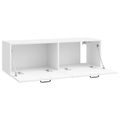 vidaXL Nástenná TV skrinka Biela s vysokým leskom 98 x 31 x 30 cm