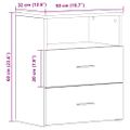 vidaXL Nočné stolíky 2 ks staré drevo 50x32x60 cm kompozitné drevo
