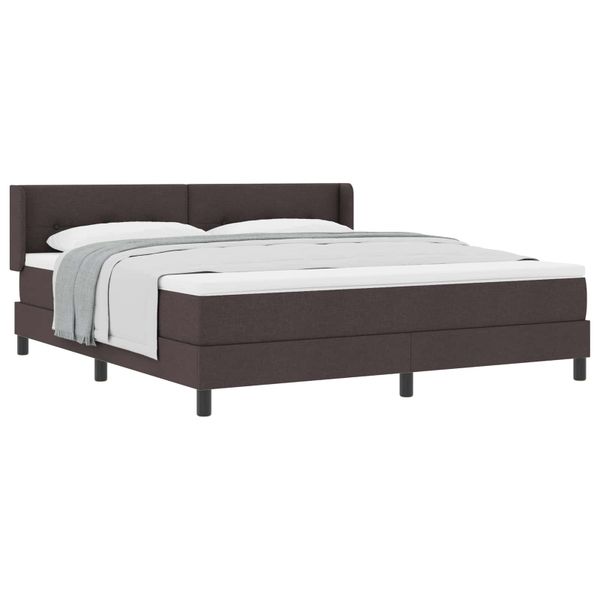 vidaXL Posteľ s pružinovým rámom Tmavohnedá 200 x 180 cm látka