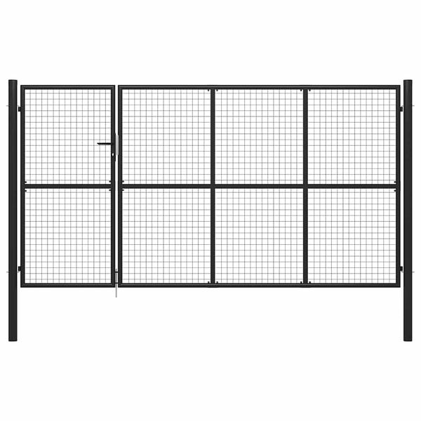vidaXL Záhradná brána z ocele 350x200 cm antracitová