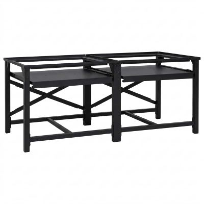 vidaXL Pedestal na práčku 2 pcs Čierny 120 x 56 x 52 cm Oceľ