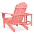 vidaXL Záhradná stolička Adirondack so stolíkom jedľový masív ružová