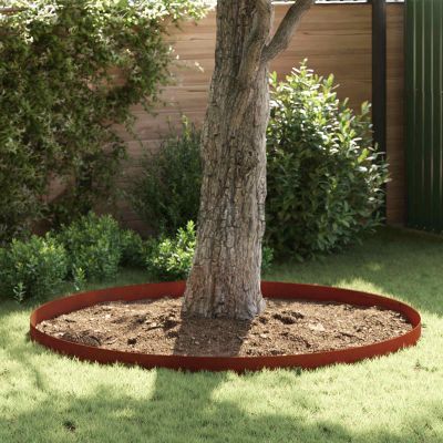 vidaXL Obrubník trávnika 450 x 15 cm Hrdzavý