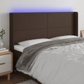 VidaXL Čelo postele hnedé 183x16x118/128 cm umelá koža
