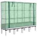 vidaXL Záhon s krytom na skleník ratanový vzhľad 160x40x140 cm