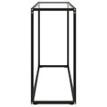 vidaXL Konzolový stolík priehľadný 100x35x75 cm tvrdené sklo