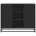 vidaXL Komoda čierna 92x35x76 cm kompozitné drevo