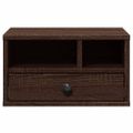 vidaXL Stojan na tlačiareň hnedý dub 40x32x22,5 cm kompozitné drevo