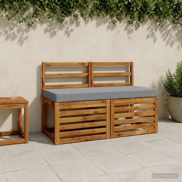vidaXL Vankúš na lavičku SOEST 100% polyester Sivá 110 x 50 x 8 cm