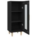 vidaXL Komoda čierna 34,5x34x90 cm spracované drevo
