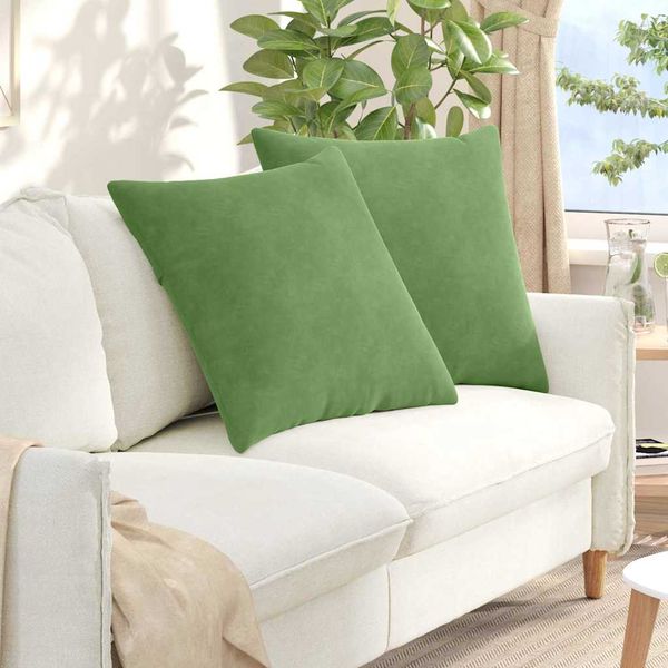 vidaXL Vankúše na pohovku 2 pcs Svetlo zelená 80 x 80 cm