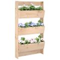 vidaXL Nástenný kvetináč 3-poschodový 60x18,5x110 cm masívna borovica