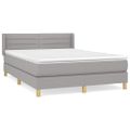 vidaXL Boxspring posteľ s matracom bledosivá 140x200 cm látka