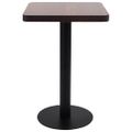 vidaXL Bistro stolík tmavohnedý 50x50 cm MDF