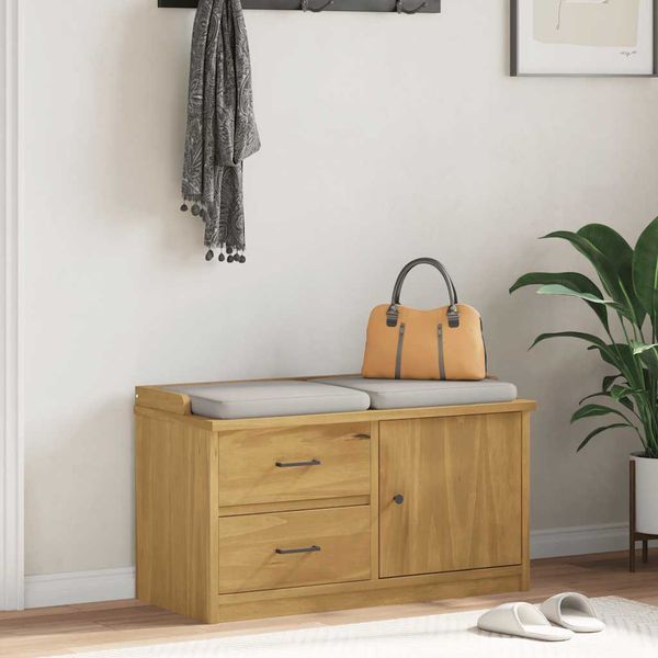 vidaXL Lavica do predsiene SANDNES 87x40x50 cm borovicový masív