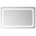 vidaXL Zrkadlo do kúpeľne s LED Priehľadná 80 x 50 cm tvrdené sklo