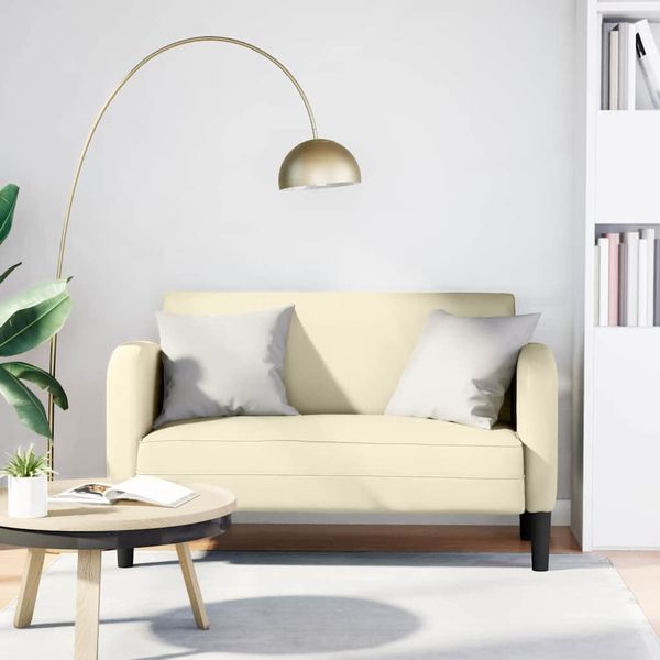 vidaXL Loveseat pohovka krémová 110 cm umelá koža