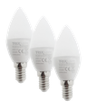 LED žiarovka Trixline 6W C35 E14 studená biela 3 PACK