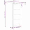 vidaXL Posuvné dvere ORKDAL 86 x 198,5 cm Prírodná a čierna