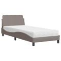 vidaXL Posteľ s matracom Dover sivohnedá 90x200 cm látka