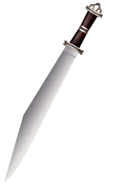 Cold Steel 88HVA Damascus Long Sax zberateľský meč 43,8 cm, drevo Palisander, puzdro z dreva a kože