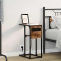 vidaXL Nočný stolík Dymová dub 41,5 x 26 x 60,5 cm Kompozitné drevo