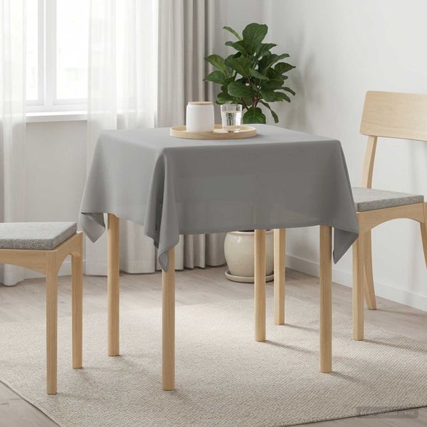 vidaXL Uterák na stôl Štvorcový Svetlosivá 140 x 140 cm Polyester