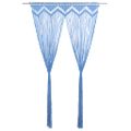 vidaXL Záclona macrame modrá 140x240 cm bavlna