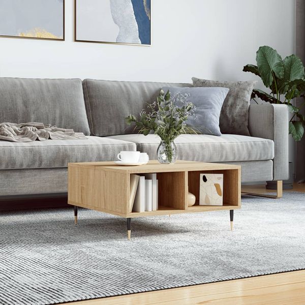 vidaXL Konferenčný stolík dub sonoma 60x60x30 cm kompozitné drevo