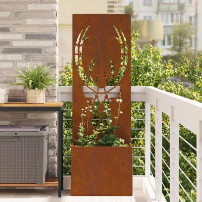 vidaXL Záhradná clona na súkromie Zvieracia potlač Hrdzavý 50 x 150 cm