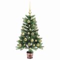 vidaXL Vianočný stromček s 150 LED-i so stojanom Zelená 90 cm PE