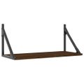 vidaXL Nástenné police 2 ks hnedý dub 60x25x25,5 cm kompozitné drevo
