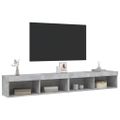 vidaXL TV skrinky s LED svetlami 2 ks betónovo sivé 100x30x30 cm