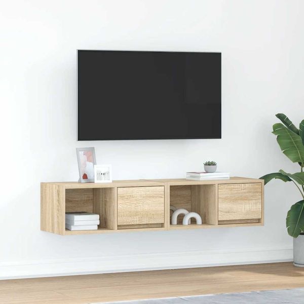 vidaXL TV skrinky 2 ks dub sonoma 60x31x25,5 cm kompozitné drevo