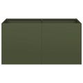 VidaXL kvetináč Olive Green 80x40x40 cm Oceľ valcovaná za studena