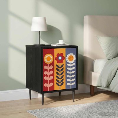 vidaXL Nočný stolík ESSEN 2 ks Čierny dub 36 x 33 x 51 cm
