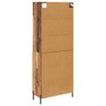 vidaXL Highboard Staré drevo 69,5 x 32,5 x 180 cm Kompozitné drevo
